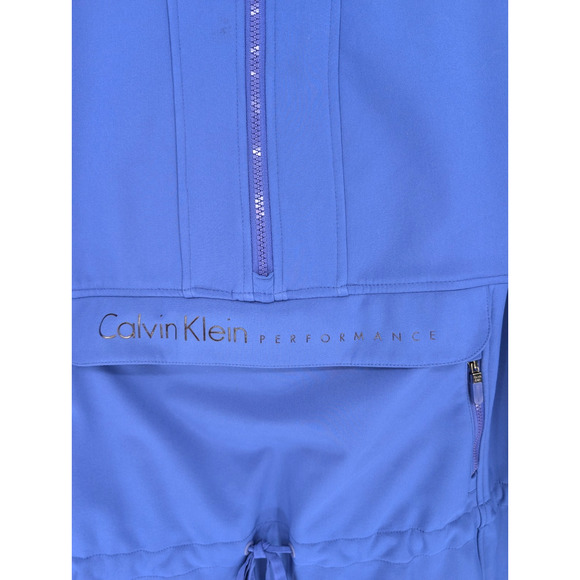Calvin Klein Performance Blue Hooded Pullover Windbreaker Jacket Womens XL Sport - Picture 3 of 9